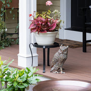 ACHLA Patio Flowerpot Stand II 11 3/4in Plant Stand | Traditional Wrought Iron Black Powder Coat | Outdoor Patio, Deck & Entryway Accent | Model FB-02