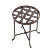 ACHLA Flowers Plant Stand I | Roman Bronze Wrought Iron | Indoor & Outdoor Plant Display | 9.25 x 9.25 x 12 in | Model FB-21