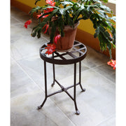 ACHLA Flowers Plant Stand I | Roman Bronze Wrought Iron | Indoor & Outdoor Plant Display | 9.25 x 9.25 x 12 in | Model FB-21