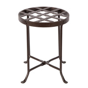 ACHLA Flowers Plant Stand I | Roman Bronze Wrought Iron | Indoor & Outdoor Plant Display | 9.25 x 9.25 x 12 in | Model FB-21