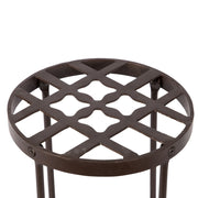 ACHLA Flowers Plant Stand I | Roman Bronze Wrought Iron | Indoor & Outdoor Plant Display | 9.25 x 9.25 x 12 in | Model FB-21