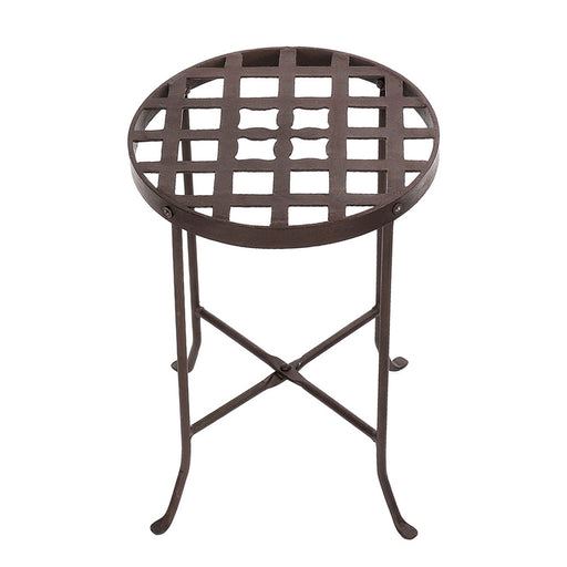 ACHLA Flowers Plant Stand II 11.5in Dia | Roman Bronze Wrought Iron | Patio & Indoor Plant Display | 11.5 x 11.5 x 16.5 in | Model FB-22