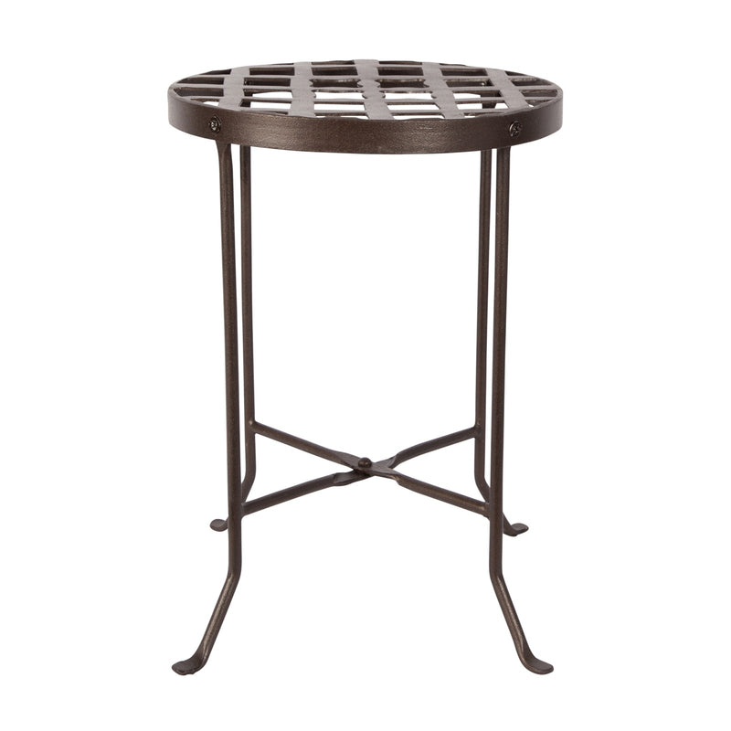 ACHLA Flowers Plant Stand II 11.5in Dia | Roman Bronze Wrought Iron | Patio & Indoor Plant Display | 11.5 x 11.5 x 16.5 in | Model FB-22