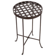 ACHLA Flowers Plant Stand III 24.75in Tall | Wrought Iron Roman Bronze Powder Coat | Patio, Deck & Indoor Plant Display | 14.5 x 14.5 x | Model FB-23
