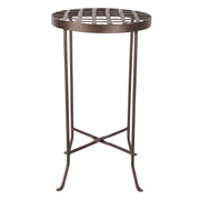 ACHLA Flowers Plant Stand III 24.75in Tall | Wrought Iron Roman Bronze Powder Coat | Patio, Deck & Indoor Plant Display | 14.5 x 14.5 x | Model FB-23