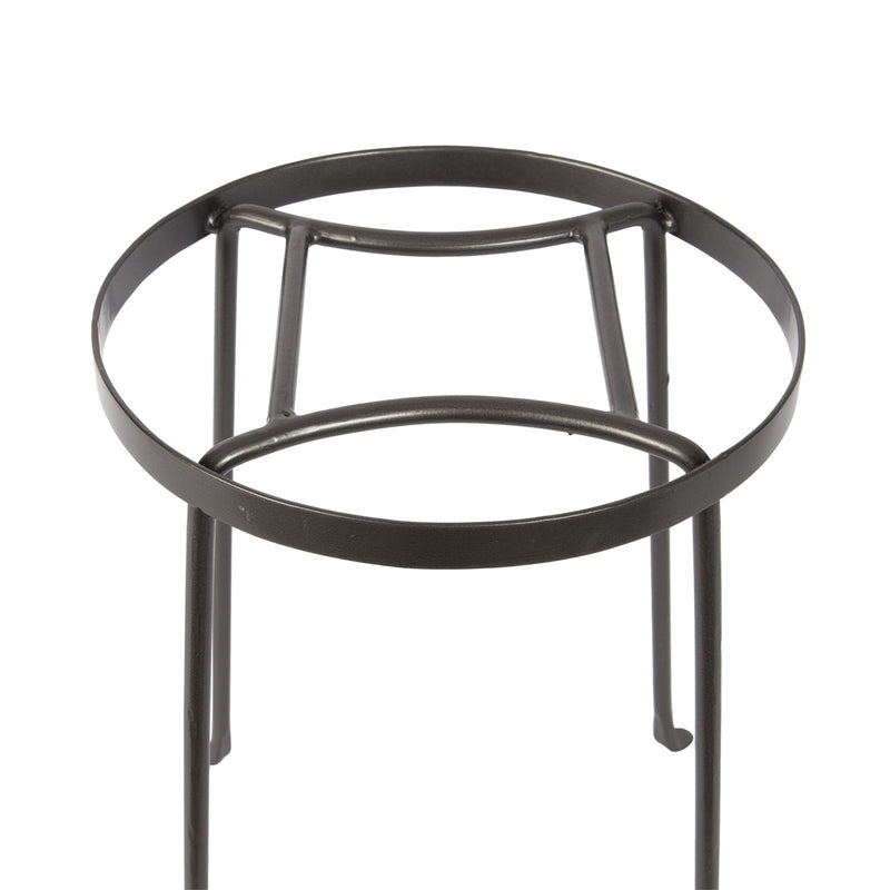 ACHLA Argyle Plant Stand II 14in | Wrought Iron Graphite Powder Coat | Indoor & Outdoor Patio Display | 10.5-15in Dia x 14in H | Model FB-31