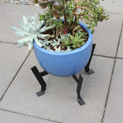 ACHLA Denise Plant Stand | Black Powdercoat Wrought Iron | Indoor & Outdoor Patio, Living Room & Sunroom | 16 x 16 x 9 in | Model FB-59