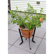 ACHLA Denise III 18in Plant Stand | Black Wrought Iron | Patio & Living Room Plant Display | 12 x 12 x 18 in | Model FB-60
