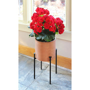 ACHLA Eileen 15in Plant Stand | Black Powdercoat Wrought Iron | Indoor & Outdoor Floor Planter | 10 x 10 x 15 in | Model FB-64
