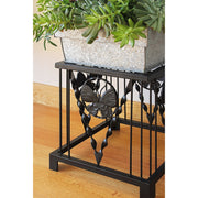 ACHLA Julia Plant Stand | Craftsman Wrought Iron Black Powdercoat | Indoor & Outdoor Plant Display | 16 x 16 x 16 in | Model FB-65