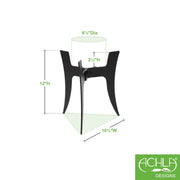 ACHLA Ibex I Plant Stand | Black Powdercoat Wrought Iron | Indoor & Outdoor Planter Pedestal | 10 x 10 x 12 in | Model FB-71