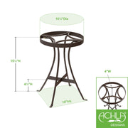 ACHLA Tara 15in Plant Stand | Roman Bronze Wrought Iron | Indoor & Outdoor Patio Plant Display | 10 x 10 x 16 in | Model FB-81