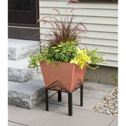 ACHLA Marion II 23in Planter with Flower Box | Prairie-Style Copper Plated Wrought Iron | Indoor & Outdoor Porch & Patio | Model FBC-51-12C