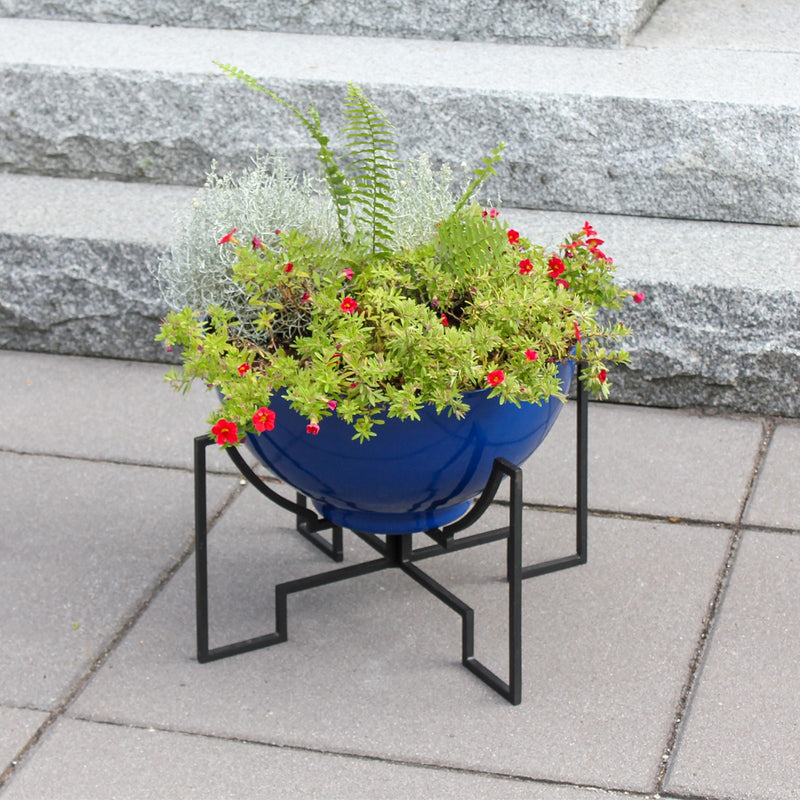 ACHLA Jane I Planter | French Blue Wrought Iron and Galvanized Steel | Succulent & Cactus Garden, Patio & Sunroom | Model FBC-52-60FB