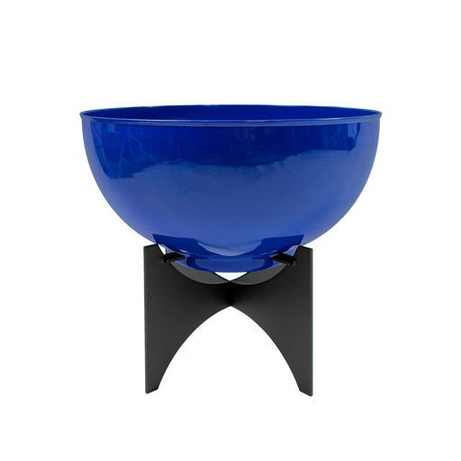 ACHLA Norma II Planter with Bowl | French Blue Wrought Iron | Indoor & Outdoor Garden | 20 x 20 x 18 in | Model FBC-57-61FB