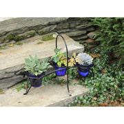 ACHLA Herb Caddy 22in | Wrought Iron Black Powder Coated | Kitchen Counter & Patio Table Herb Planter | 22 x 10.25 x 16.75 in | Model FC-01