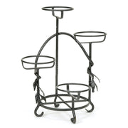 ACHLA Cascading Plant Stand 15in | Wrought Iron Graphite Powder Coat | Indoor & Outdoor Multi-Tier Display | 15 x 15 x 18 in | Model FC-05