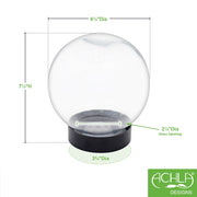ACHLA Flower Aquarium 8in Glass Plant Stand | Clear Glass Vase with Snap Seal | Wedding Centerpiece & Tabletop Decor | 8 x 8 x 8 in | Model FLAQ-01