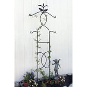 ACHLA Tendrils Trellis I 24in Wide 72in Tall | Black Wrought Iron Garden Trellis | Climbing Plants & Vertical Garden | 24 x 0.5 x 72 in | Model FT-01