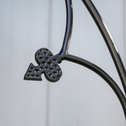 ACHLA Quatrefoil Trellis 75in Garden Trellis | Gothic Wrought Iron Black Powdercoat | Climbing Plants & Garden Accent | 75 in H, 26.5 in | Model FT-07