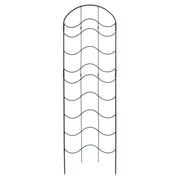 ACHLA Waves Trellis 23.5in Wrought Iron Garden Support | Traditional Black Powder Coat | Climbing Plants & Garden Wall Accent | Model FT-16