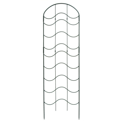 ACHLA Waves Trellis 23.5in Wrought Iron Garden Support | Traditional Black Powder Coat | Climbing Plants & Garden Wall Accent | Model FT-16