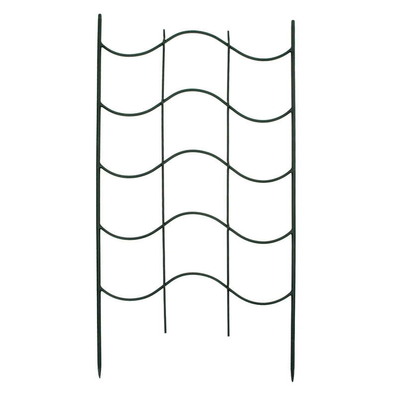 ACHLA Waves Trellis 23.5in Wrought Iron Garden Support | Traditional Black Powder Coat | Climbing Plants & Garden Wall Accent | Model FT-16