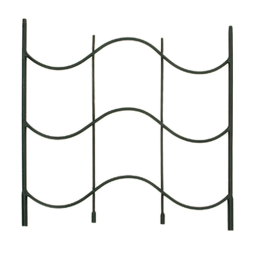 ACHLA Waves Trellis 2in Extension | Black Wrought Iron | Garden & Outdoor Trellis Accent | 24 x 25 x 1 in | Model FT-16E