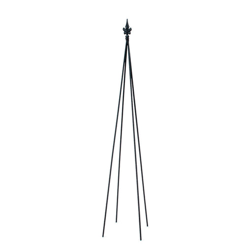 ACHLA Fleur-De-Lis Topiary 58in Garden Stake | Black Wrought Iron Trellis | Climbing Plant Support for Containers & Flowerbeds | 58 in H | Model FT-20