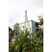 ACHLA Fleur-De-Lis Topiary 78in Garden Stake | Black Wrought Iron Trellis | Climbing Plant Support for Containers & Flowerbeds | Model FT-21