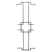 ACHLA Square-On-Squares Center Link 18in W x 48in H | Modern Craftsman Wrought Iron Graphite | Garden Privacy Screen & Room Divider | Model FT-24