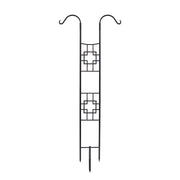 ACHLA Square-On-Squares Double Pole Trellis 31.5in Wrought Iron | Juniper Green Powder Coat | Outdoor Garden & Patio Vertical Element | Model FT-26