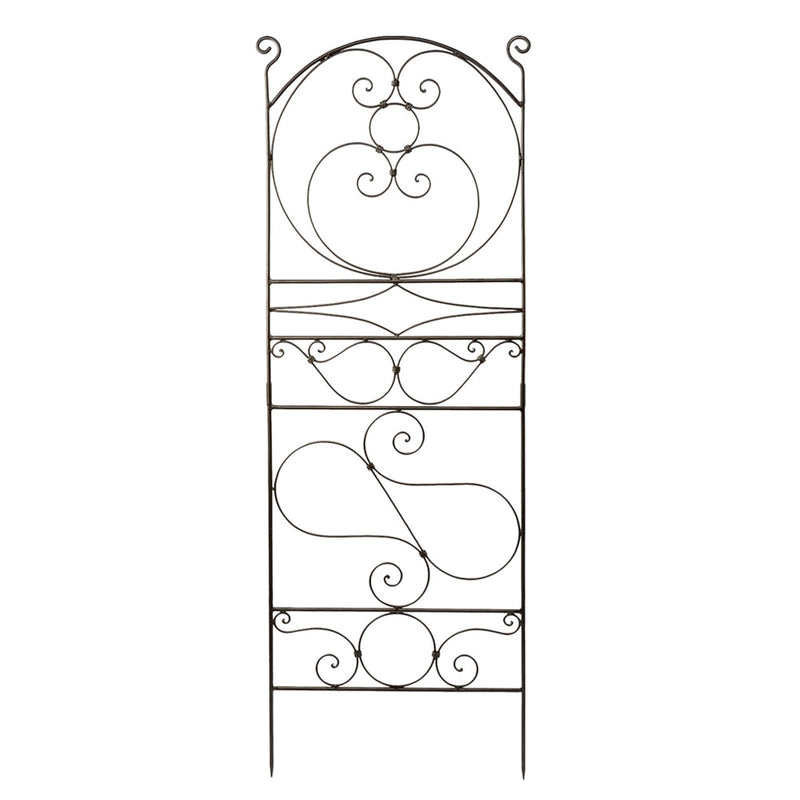 ACHLA Ferro Firenze Trellis II 29in Wrought Iron Garden Trellis | Roman Bronze Powder Coat | Climbing Plants & Garden Accent | Model FT-28