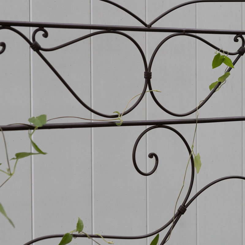 ACHLA Ferro Firenze Trellis II 29in Wrought Iron Garden Trellis | Roman Bronze Powder Coat | Climbing Plants & Garden Accent | Model FT-28