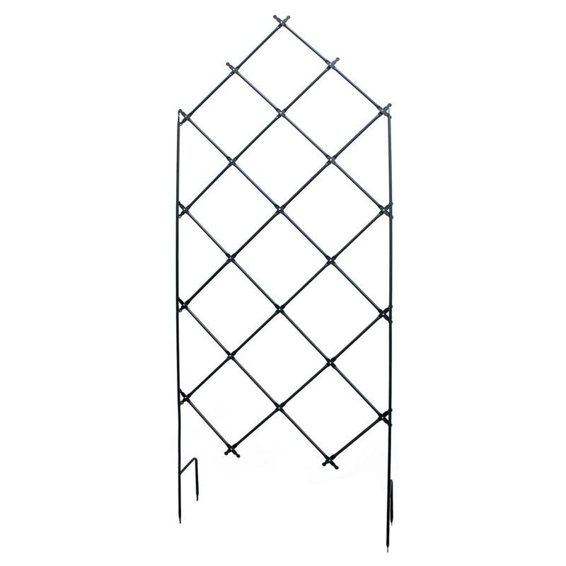 ACHLA Lattice Trellis 36in W x 95in H Free Standing | Graphite Powder Coated Iron | Outdoor Privacy Screen & Garden Support | Model FT-30