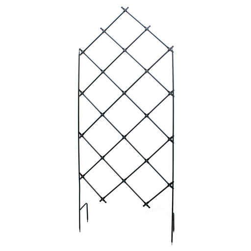 ACHLA Lattice Trellis 36in W x 95in H Free Standing | Graphite Powder Coated Iron | Outdoor Privacy Screen & Garden Support | Model FT-30