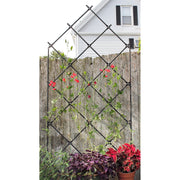 ACHLA Lattice Trellis 36in W x 95in H Free Standing | Graphite Powder Coated Iron | Outdoor Privacy Screen & Garden Support | Model FT-30