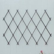ACHLA Cottage Collection Folding Trellis 67in W x 43in H | Wall-Mounted Graphite Iron Lattice | Garden Privacy Screen & Climbing Plant | Model FT-32G