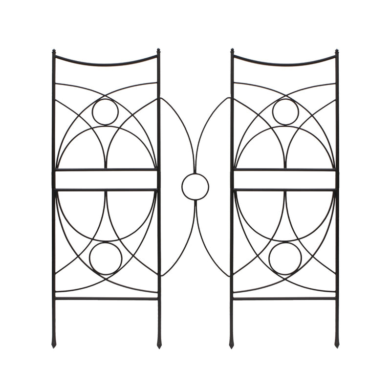 ACHLA Aurora Trellis 86in Wall Trellis | Black Wrought Iron Garden Climbing Vine Support | Outdoor Vertical Garden | 1 x 32 x 86 in | Model FT-35