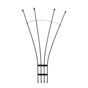 ACHLA Fan Trellis I | Iron Graphite Garden Trellis | Climbing Plants & Cottage Garden Support | 38 x 56 x 0.5 in | Model FT-37G
