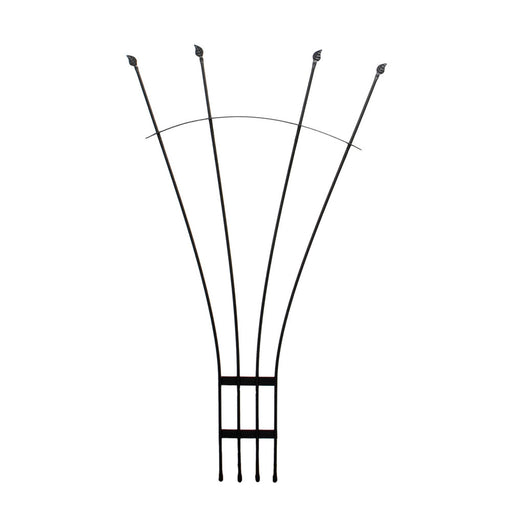 ACHLA Fan Trellis I | Iron Graphite Garden Trellis | Climbing Plants & Cottage Garden Support | 38 x 56 x 0.5 in | Model FT-37G