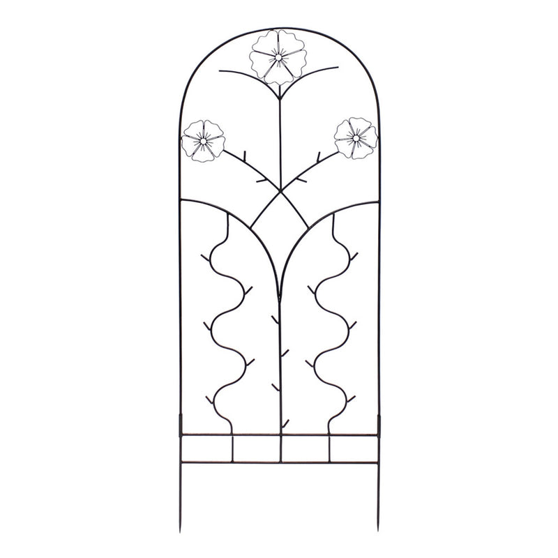 ACHLA Primrose Trellis 72in H | Wrought Iron Black Powder Coated | Outdoor Garden & Wall Plant Climber | 28 x 1 x 72 in | Model FT-42