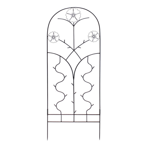 ACHLA Primrose Trellis 72in H | Wrought Iron Black Powder Coated | Outdoor Garden & Wall Plant Climber | 28 x 1 x 72 in | Model FT-42