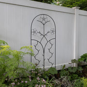 ACHLA Primrose Trellis 72in H | Wrought Iron Black Powder Coated | Outdoor Garden & Wall Plant Climber | 28 x 1 x 72 in | Model FT-42