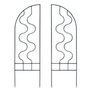 ACHLA Primrose Trellis Side Panels 48in H x 14in W | Wrought Iron Black Powder Coated | Outdoor Garden & Patio Trellis | 1 x 14 x 48 in | Model FT-42S