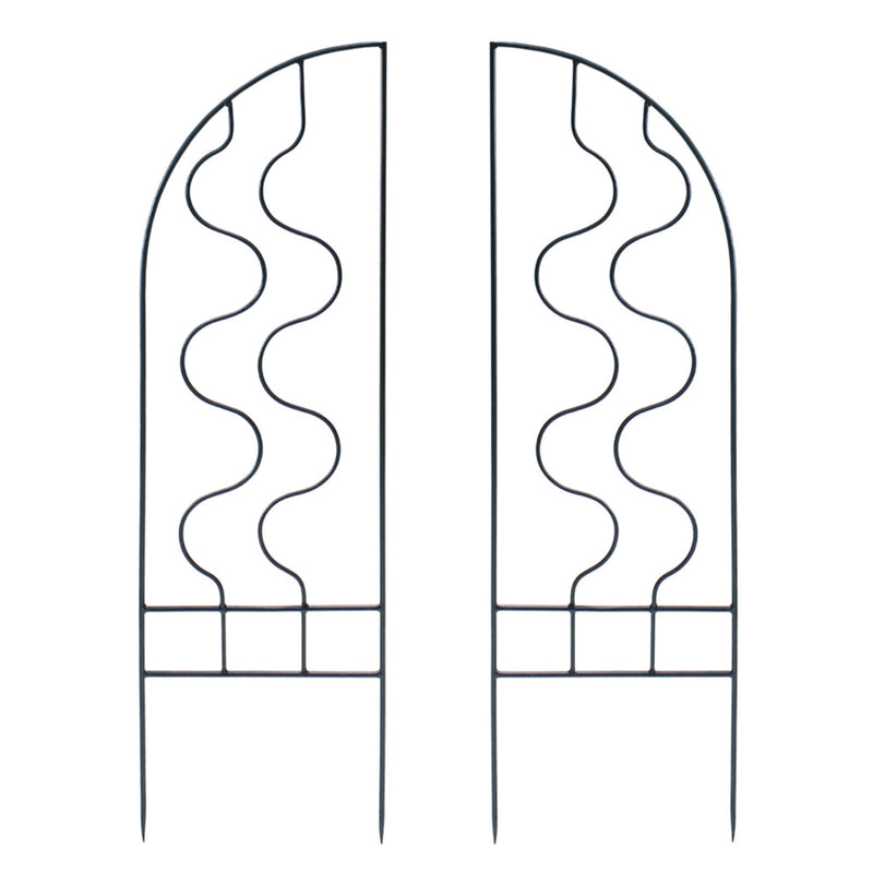 ACHLA Primrose Trellis Side Panels 48in H x 14in W | Wrought Iron Black Powder Coated | Outdoor Garden & Patio Trellis | 1 x 14 x 48 in | Model FT-42S