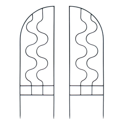 ACHLA Primrose Trellis Side Panels 48in H x 14in W | Wrought Iron Black Powder Coated | Outdoor Garden & Patio Trellis | 1 x 14 x 48 in | Model FT-42S