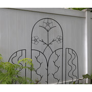 ACHLA Primrose Trellis Side Panels 48in H x 14in W | Wrought Iron Black Powder Coated | Outdoor Garden & Patio Trellis | 1 x 14 x 48 in | Model FT-42S