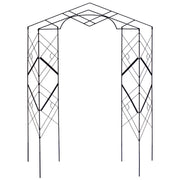 ACHLA Athena Trellis 57in Wrought Iron Garden Trellis | Black Powdercoat | Vertical Garden & Climbing Plant Support | 57 x 8 x 76 in | Model FT-46