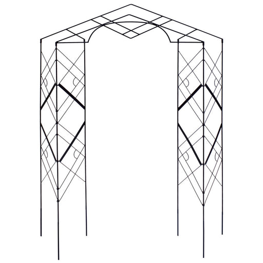 ACHLA Athena Trellis 57in Wrought Iron Garden Trellis | Black Powdercoat | Vertical Garden & Climbing Plant Support | 57 x 8 x 76 in | Model FT-46